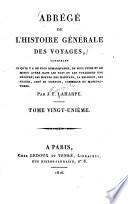 Abrégé de l'histoire générale des voyages