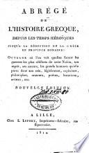 Abrégé de l'histoire grecque