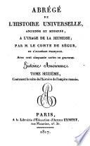 Abregé de l'histoire universelle, ancienne et moderne