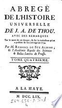 Abrege de l'histoire universelle ... avec des remarques ... par Pierre Remond de Ste Albine