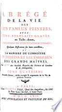 Abrégé de la vie des plus fameux peintres [by A.J. Dézallier d'Argenville]. 2pt. [With]