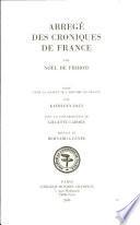 Abregé des croniques de France