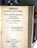 Abrégé des principaux points de doctrine de la vraie religion chrétienne d'après les écrits de Swedenborg