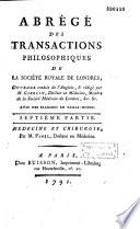 Abrégé des transactions philosophiques de la Société royale de Londres