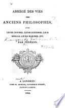 Abrégé des vies des anciens philosophes
