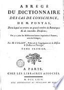 ABRÉGÉ DU DICTIONNAIRE DES CAS DE CONSCIENCE, DE M. PONTAS