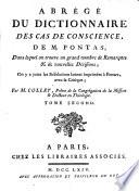 Abrégé du Dictionnaire des cas de conscience de M. Pontas