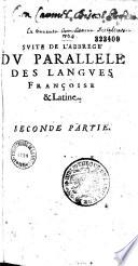Abrégé du parallèle des langues française et latine