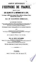Abrégé méthodique d'histoire de France