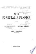 Acta Forestalia Fennica