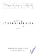 Acta Hydrobiologica