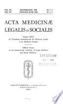 Acta Medicinae Legalis Et Socialis