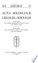 Acta Medicinae Legalis Et Socialis