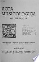 Acta Musicologica