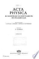 Acta Physica Hungarica
