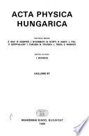 Acta Physica Hungarica