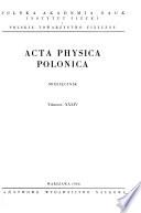 Acta Physica Polonica