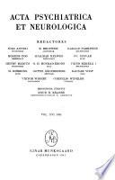 Acta Psychiatrica Et Neurologica