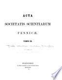 Acta Societatis Scientiarum Fennicae