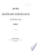Acta Societatis Scientiarum Fennicae
