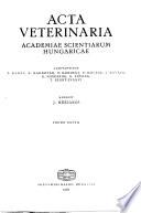 Acta Veterinaria Academiae Scientiarum Hungaricae