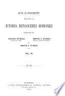 Acte si documente relative la istoria renascerei româniei ... 1391-[1859].: 1858