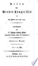 Acten des Wiener Congresses in 1814 und 1815, herausg. von J.L. Klüber