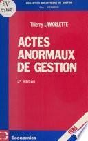 Actes anormaux de gestion
