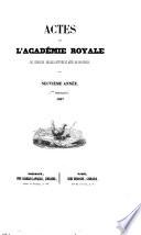 Actes de l'Académie nationale des sciences, belles-lettres et artsde Bordeaux