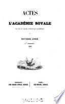 Actes de l'Academie Royale des Sciences, Belles Lettres et Arts de Bordeaux