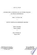 Actes de l'atelier