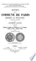 Actes de la Commune de Paris pendant la Révolution