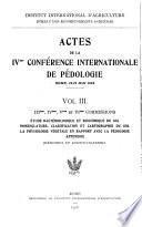 Actes de la IVème Conférence internationale de pédologie, Rome, 12-19 mai 1924