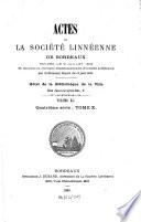Actes de la Société Linnéenne de Bordeaux