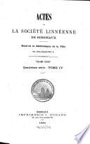 Actes de la Société Linnéenne de Bordeaux