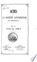 Actes de la Société linnéenne de Bordeaux