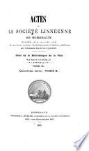 Actes de la Société linnéenne de Bordeaux
