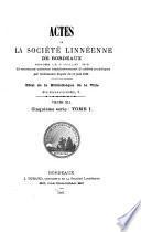 Actes de la Société linnéenne de Bordeaux
