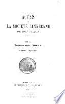 Actes de la Société linnéenne de Bordeaux