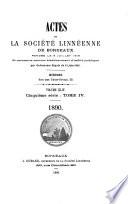 Actes de la Société linnéenne de Bordeaux