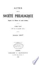 Actes de la Société philologique