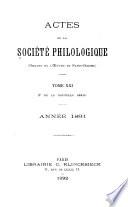 Actes de la Société philologique