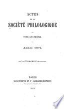 Actes de la Société philologique