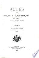 Actes de la Société scientifique du Chili, Actas de la Sociedad cienfífica de Chile