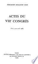 Actes du congrès - Association Guillaume Budé