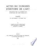 Actes du Congrès d'histoire de l'art