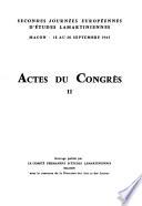 Actes du congrès