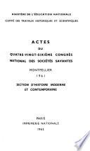 Actes du ... Congrès national des sociétés savantes