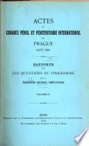 Actes du Congrès pénitentiaire international