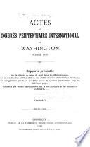 Actes du Congrès pénitentiaire international